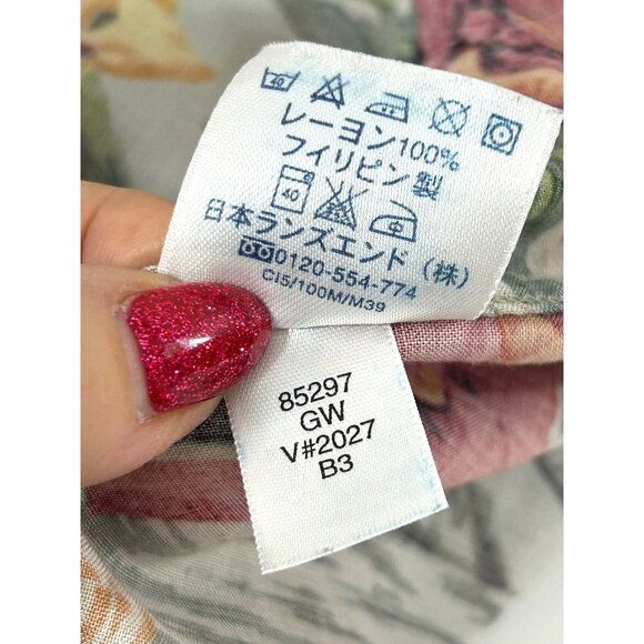 Lands’ End Men’s Vtg Hawaiian Shirt M Short Sleeve Collared Button Up Tropical - Picture 16 of 16